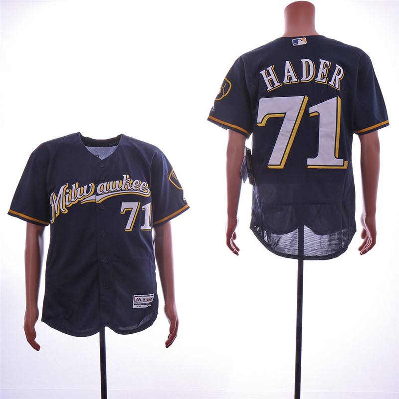 Brewers 71 Josh Hader Navy Flexbase Jersey