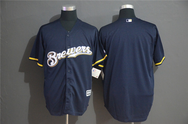 Brewers Blank Navy Cool Base Jersey