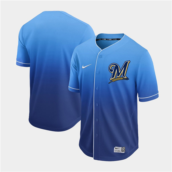 Brewers Blank Royal Drift Fashion Jersey