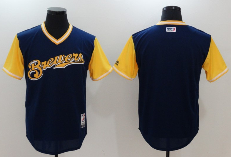 Brewers Majestic Navy 2017 Players Weekend Team Jersey