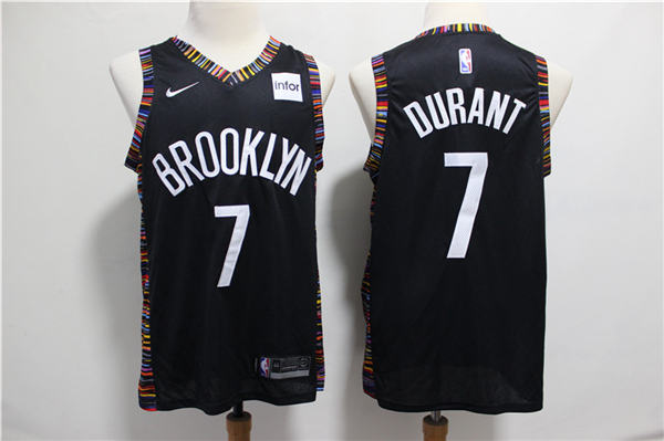 Brooklyn Nets #7 Kevin Durant 2019 20 City Black Jerseys