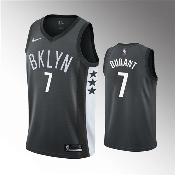 Brooklyn Nets #7 Kevin Durant 2019 20 Statement Jersey   Black