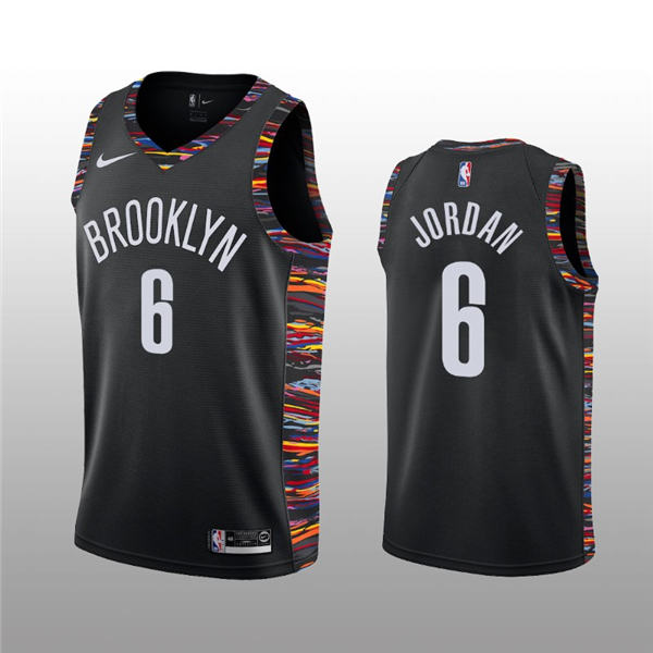 Brooklyn Nets #7 deandre jordan Durant 2019 20 City Black Jersey