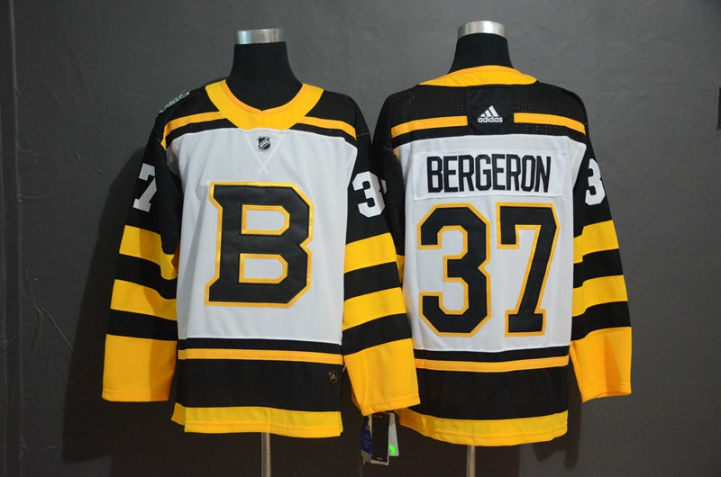 Bruins 37 Patrice Bergeron White