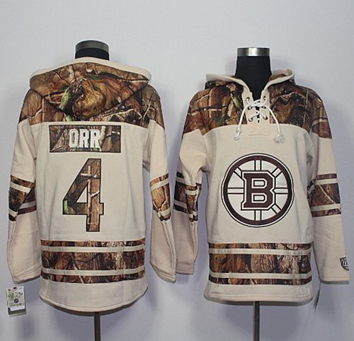 Bruins 4 Bobby Orr Cream Camo Stitched NHL Jersey