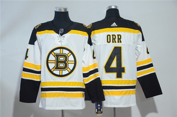 Bruins 4 Bobby Orr White  Jersey