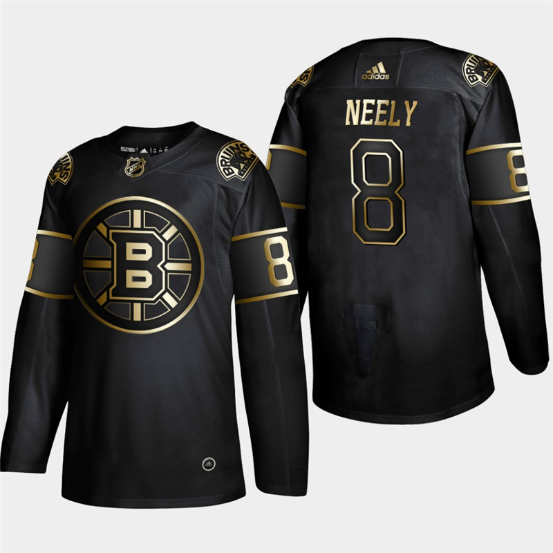Bruins 8 Cam Neely Black Gold Adidas Jersey