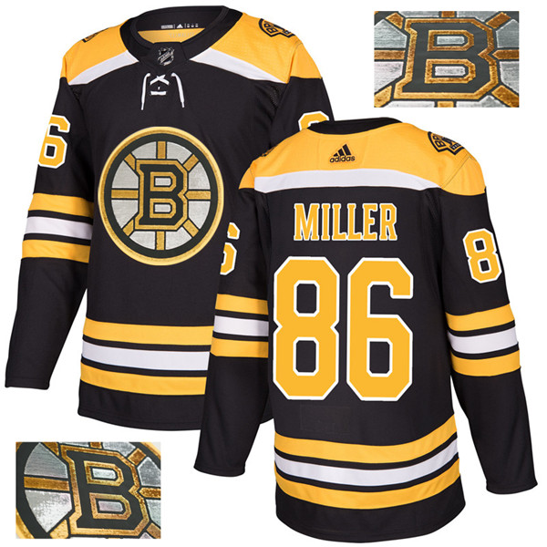 Bruins 86 Kevan Miller Black With Special Glittery Logo  Jersey
