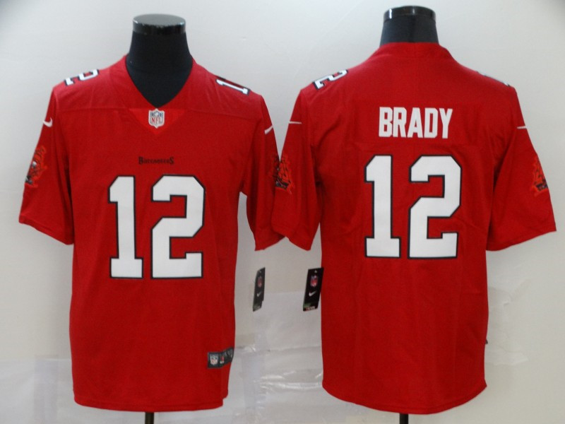 Buccaneers 12 Tom Brady Red Vapor Untouchable Limited Jersey