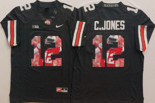 Buckeyes 12 Cardale Jones Black Player Fashion Stitched NCAA Jersey