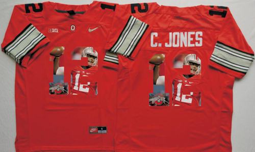Buckeyes 12 Cardale Jones Red Player Fashion Stitched NCAA Jersey