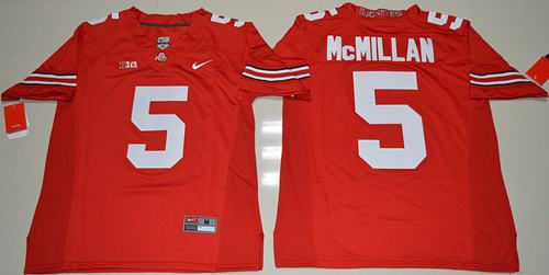 Buckeyes 5 Raekwon McMillan Red Stitched NCAA Jersey