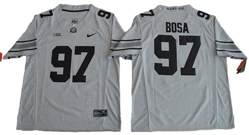 Buckeyes 97 Joey Bosa Gridion Grey II Stitched NCAA Jersey