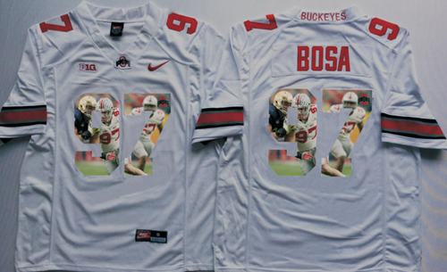 Buckeyes 97 Joey Bosa White Player Fashion Stitched NCAA Jersey