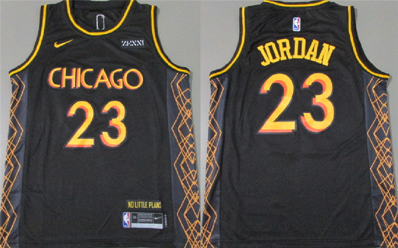 Bulls 23 Michael Jordan Black 2021 City Edition Nike Swingman Jersey