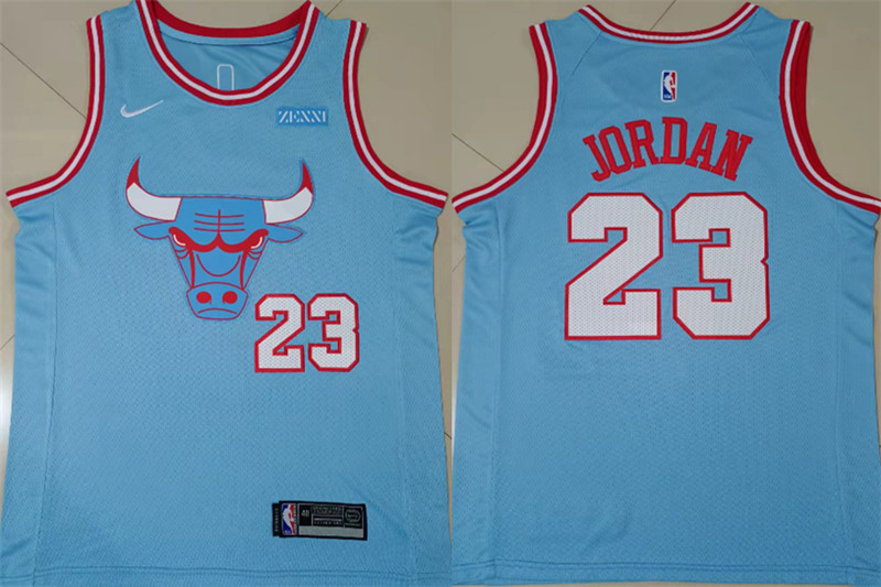 Bulls 23 Michael Jordan Blue Nike Swingman Jersey
