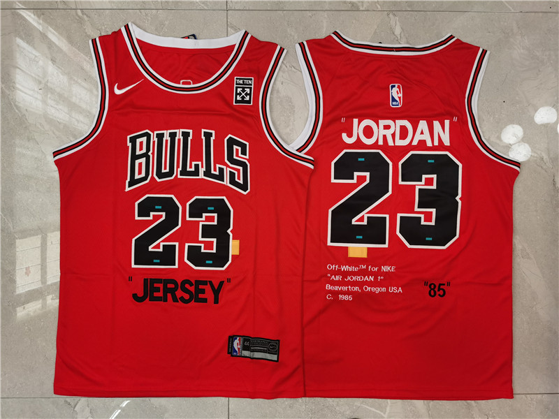 Bulls 23 Michael Jordan Red Nike 85 Swingman Jersey