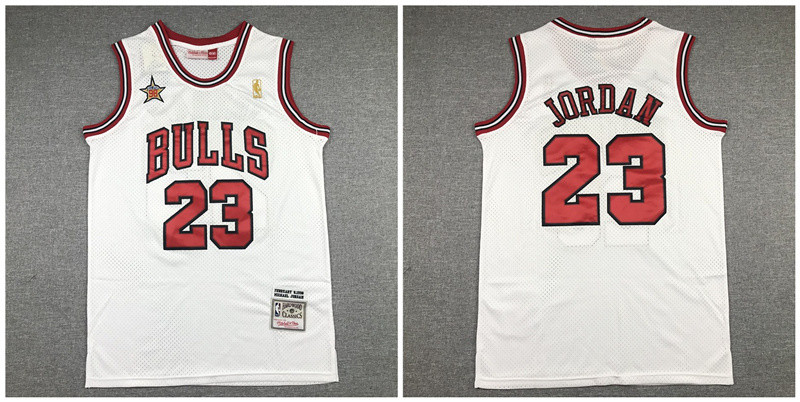 Bulls 23 Michael Jordan White 1998 All Star Hardwood Classics Jersey