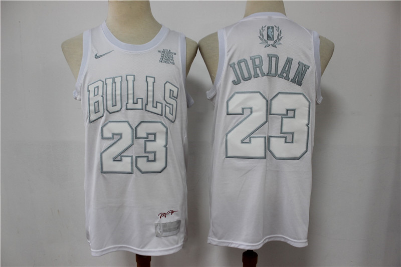 Bulls 23 Michael Jordan White MVP Nike Swingman Jersey