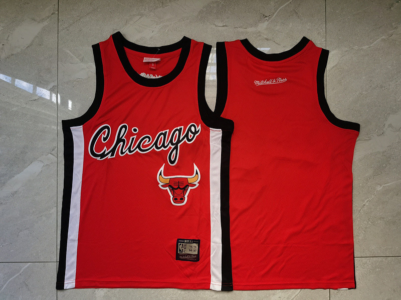 Bulls Blank Red Mitchell & Ness Jersey