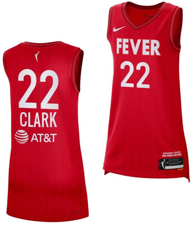 Caitlin Clark Jersey 22 Indiana Fever 2024 WNBA Draft Rebel Edition Red