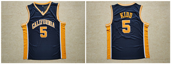 California Golden Bears 5 Jason Kidd Navy College Basketball Jersey