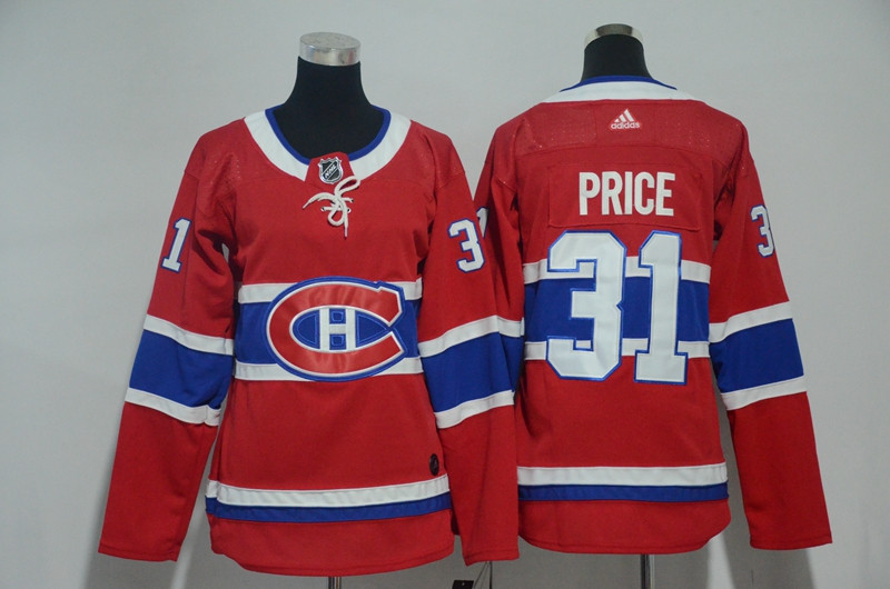 Canadiens 31 Carey Price Red Women  Jersey