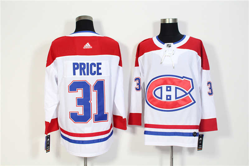 Canadiens 31 Carey Price White  Jersey