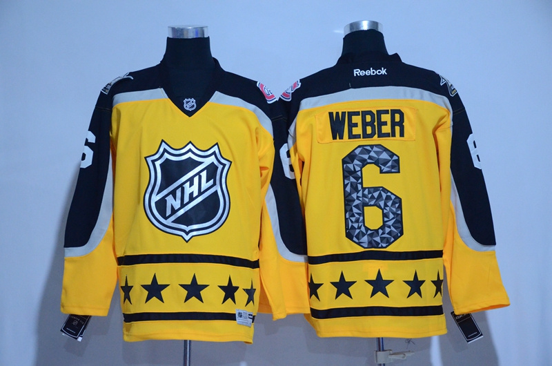 Canadiens 6 Shea Weber 2017 All Star Yellow Stitched NHL Jersey