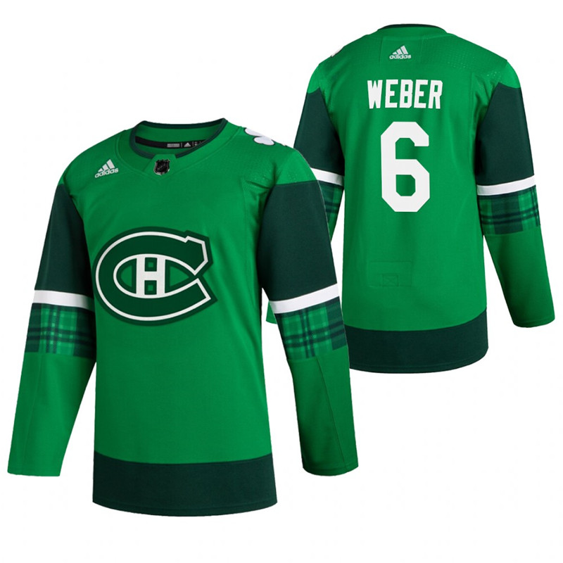 Canadiens 6 Shea Weber Green 2020 Adidas Jersey