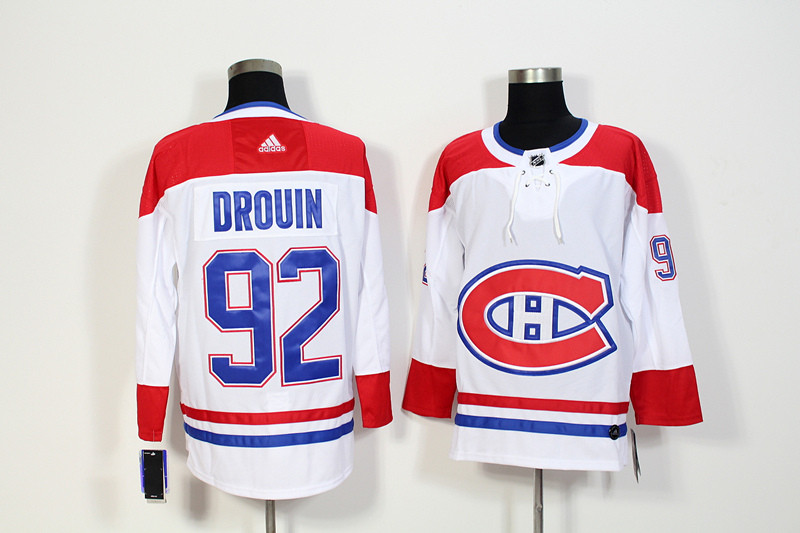 Canadiens 92 Jonathan Drouin White  Jersey