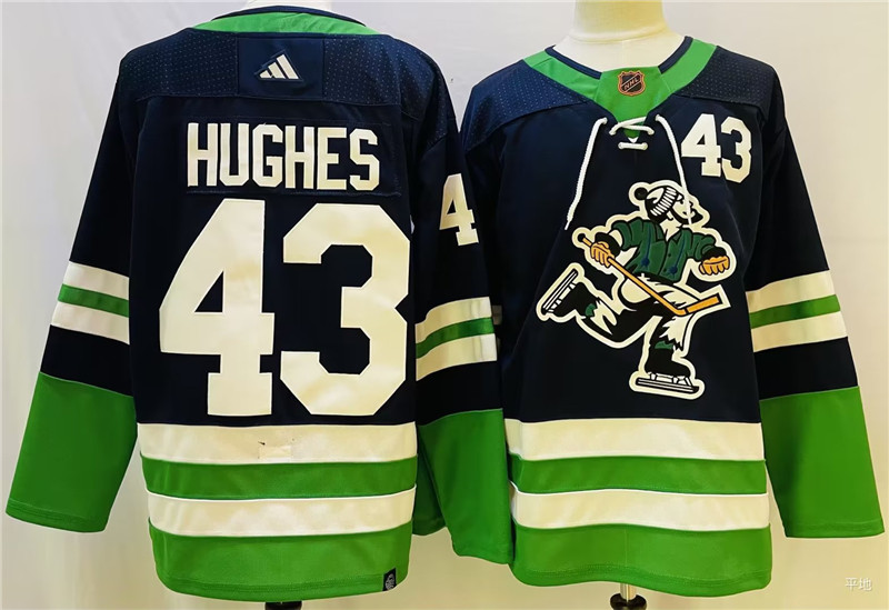 Canucks 43 Quinn Hughes Navy Special Edition Adidas Jersey