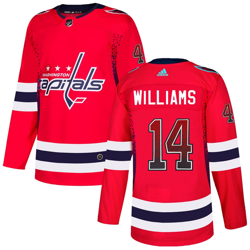 Capitals 14 Justin Williams Red Drift Fashion  Jersey