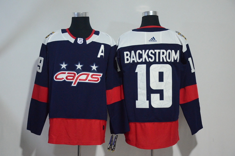 Capitals 19 Nicklas Backstrom Navy 2018 NHL Stadium Series  Jersey