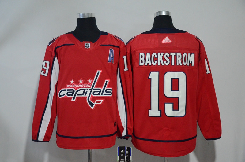 Capitals 19 Nicklas Backstrom Red  Jersey