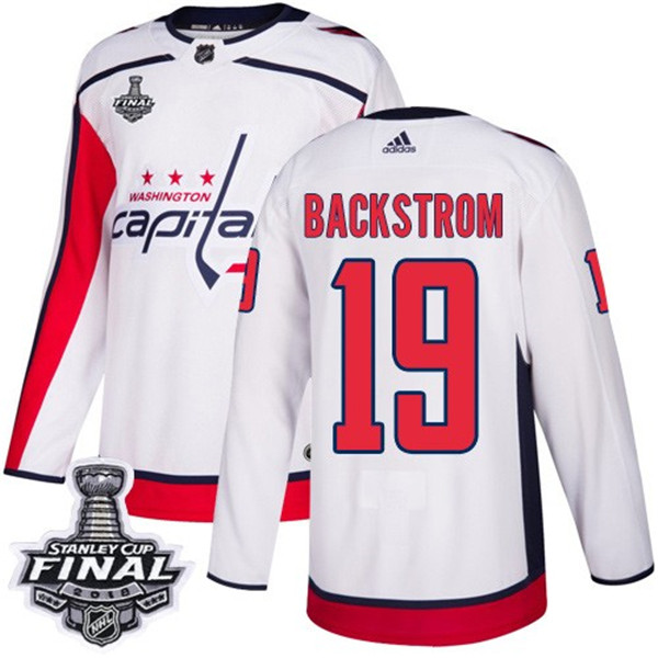 Capitals 19 Nicklas Backstrom White 2018 Stanley Cup Final Bound  Jersey