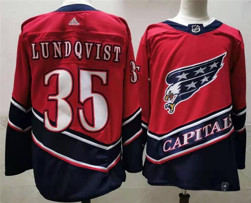 Capitals 35 Henrik Lundqvist Red 2020 21 Reverse Retro Adidas Jersey