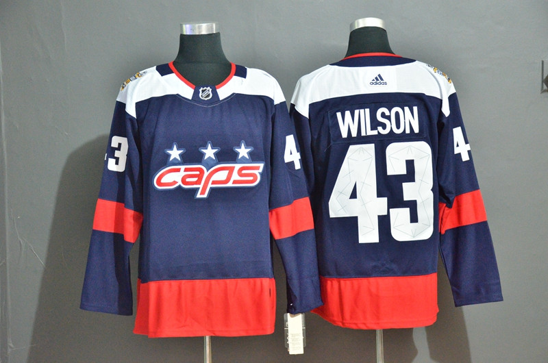 Capitals 43 Tom Wilson Navy Adidas Jersey