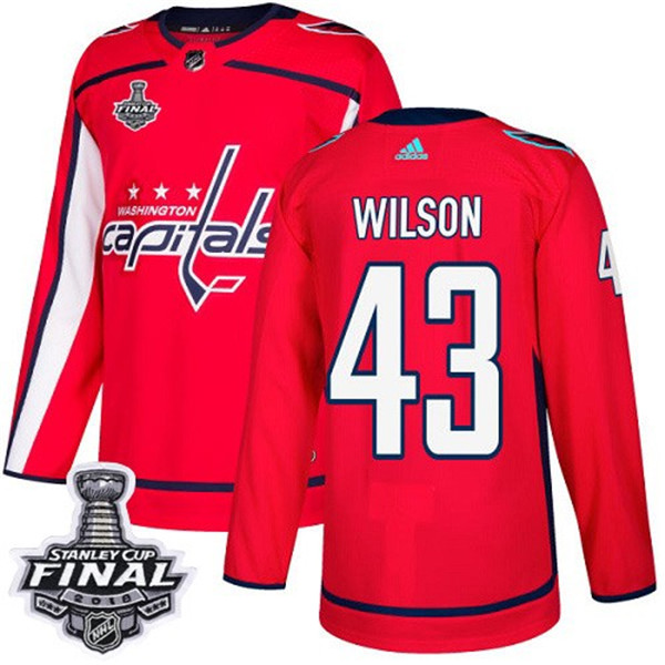 Capitals 43 Tom Wilson Red 2018 Stanley Cup Final Bound  Jersey
