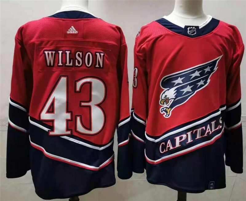 Capitals 43 Tom Wilson Red 2020 21 Reverse Retro Adidas Jersey