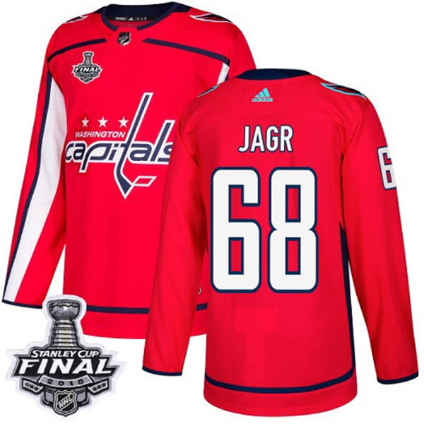 Capitals 68 Jaromir Jagr Red 2018 Stanley Cup Final Bound  Jersey