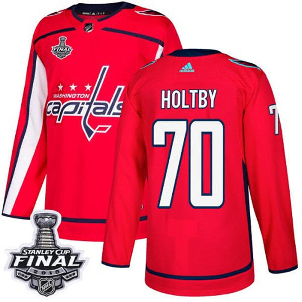 Capitals 70 Braden Holtby Red 2018 Stanley Cup Final Bound  Jersey