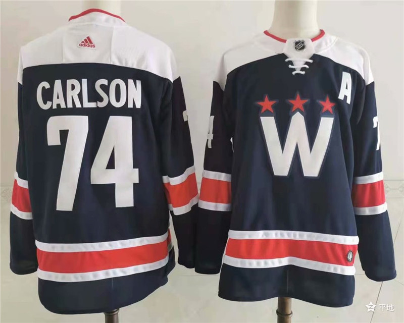 Capitals 74 John Carlson Navy 2020 21 Adidas Jersey