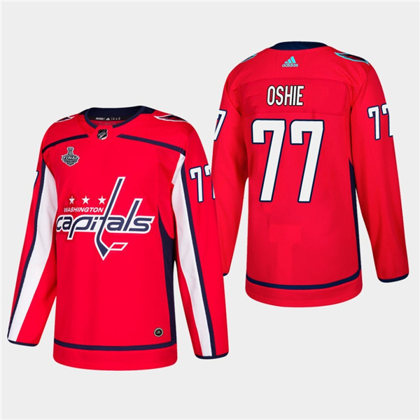 Capitals 77 T.J. Oshie Red 2018 Stanley Cup Final Bound  Jersey