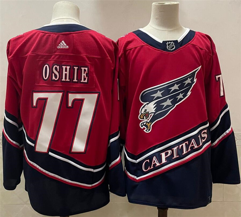 Capitals 77 T.J. Oshie Red 2020 21 Reverse Retro Adidas Jersey