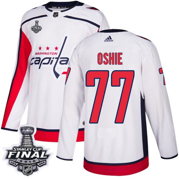 Capitals 77 T.J. Oshie White 2018 Stanley Cup Final Bound  Jersey