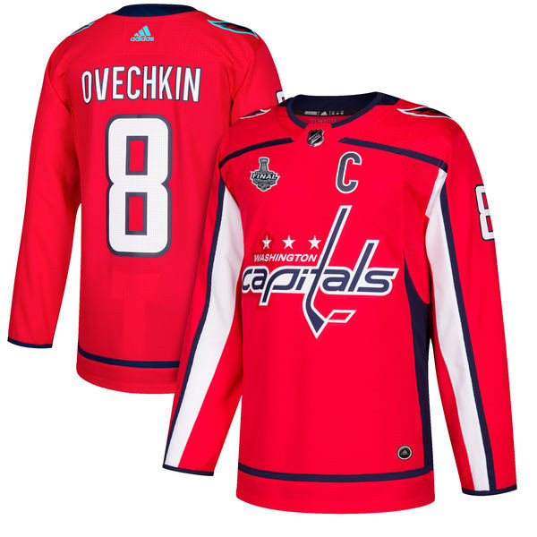 Capitals 8 Alex Ovechkin Red 2018 Stanley Cup Final Bound  Jersey