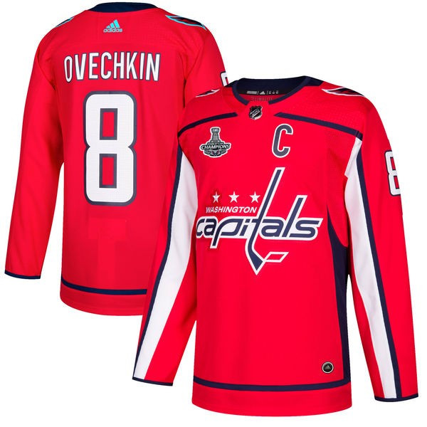Capitals 8 Alexander Ovechkin Red 2018 Stanley Cup Champions  Jersey