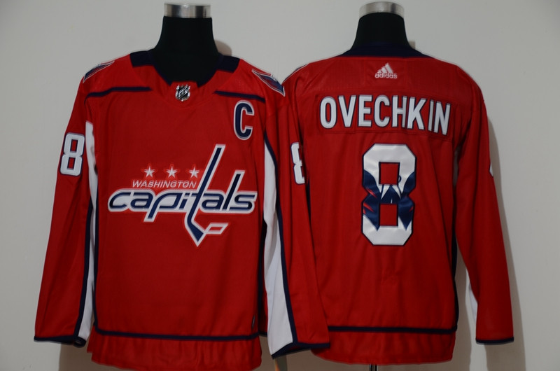 Capitals 8 Alexander Ovechkin Red Adidas Fashion Jersey