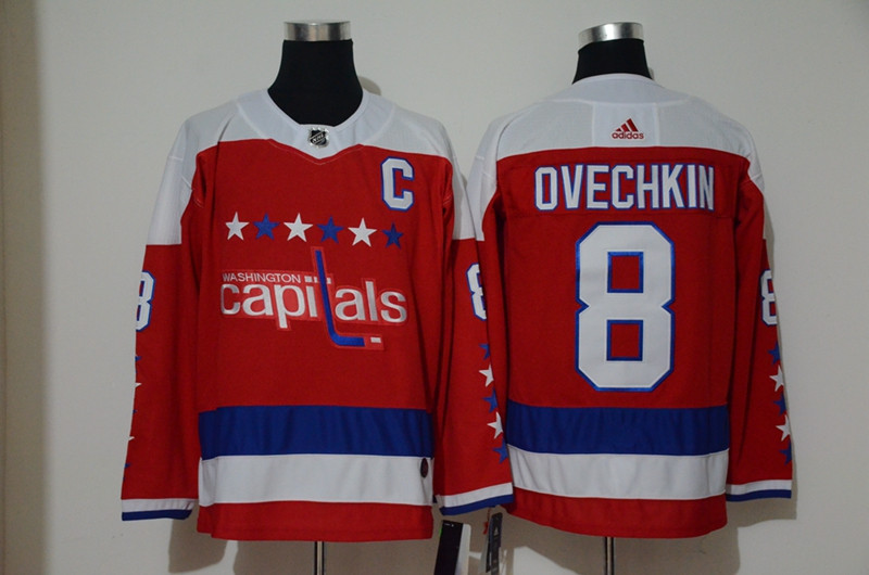 Capitals 8 Alexander Ovechkin Red Alternate  Jersey